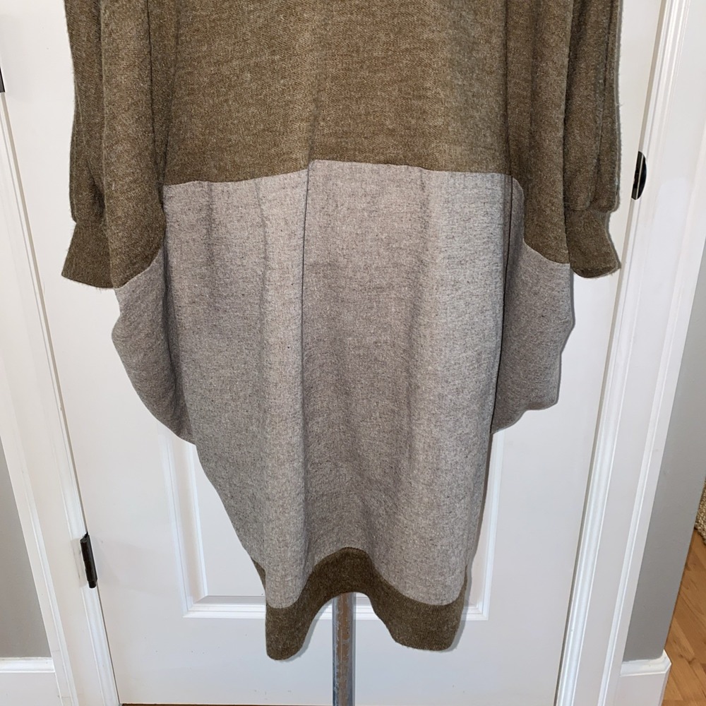 Lupilien Brown Linen Wool Button Front Shirt Jacket Lagenlook Art To Wear Size F - Picture 6 of 12